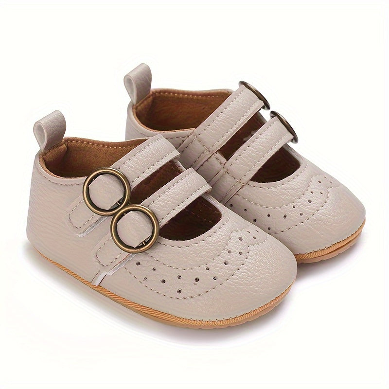 Baby Girl Shoes Mary Jane Flats Soft Sole Non-slip Hook And Loop Fastener Princess Shoes Toddler Shoes