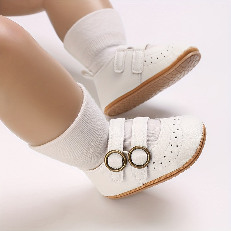 Baby Girl Shoes Mary Jane Flats Soft Sole Non-slip Hook And Loop Fastener Princess Shoes Toddler Shoes