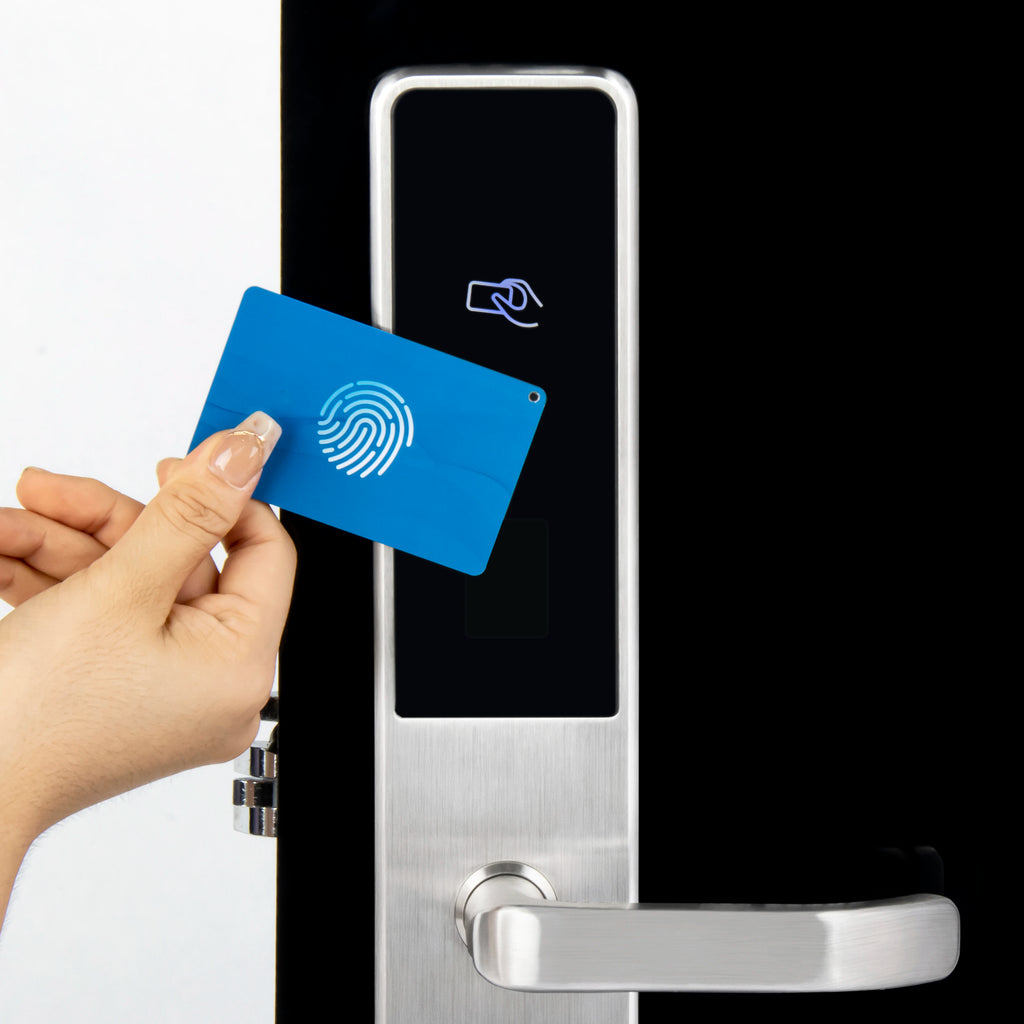 Hot Sale  304 Pure Stainless Steel Keyless Electronic RFID CE FCC Certificated Hotel System   Door Lock  Card Lock Smart Lock