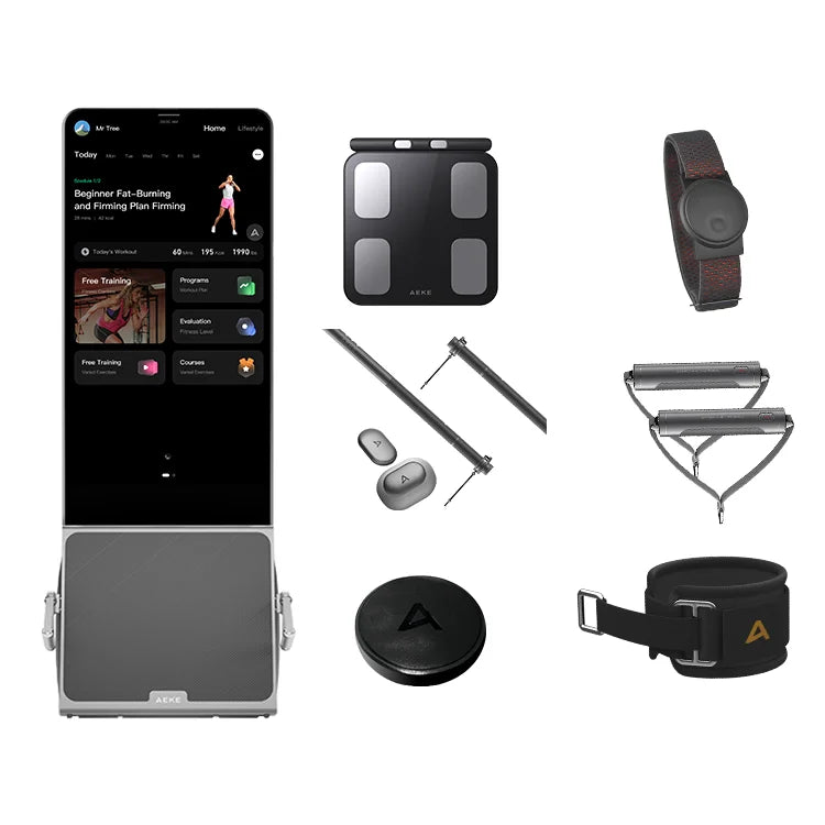 AEKE K1 Commercial Smart Home Gym Full-Body Mirror with Multi-Function Aluminum Alloy Frame for Body Building & Gym Fitness