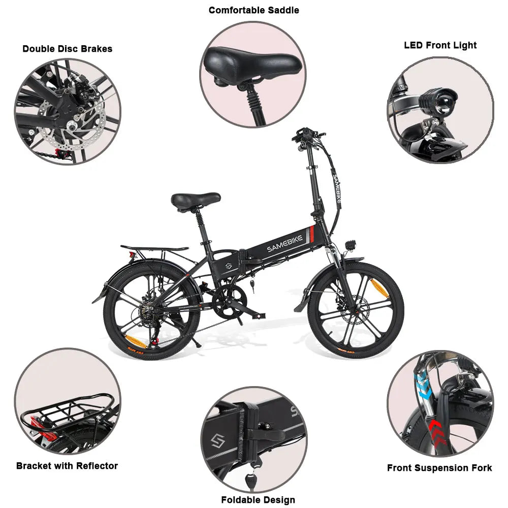 EU Dropshipping Classic Design City Commuting Ebike 20inch Folding Electric Bicycle 48V10AH E-Cycle for Adult