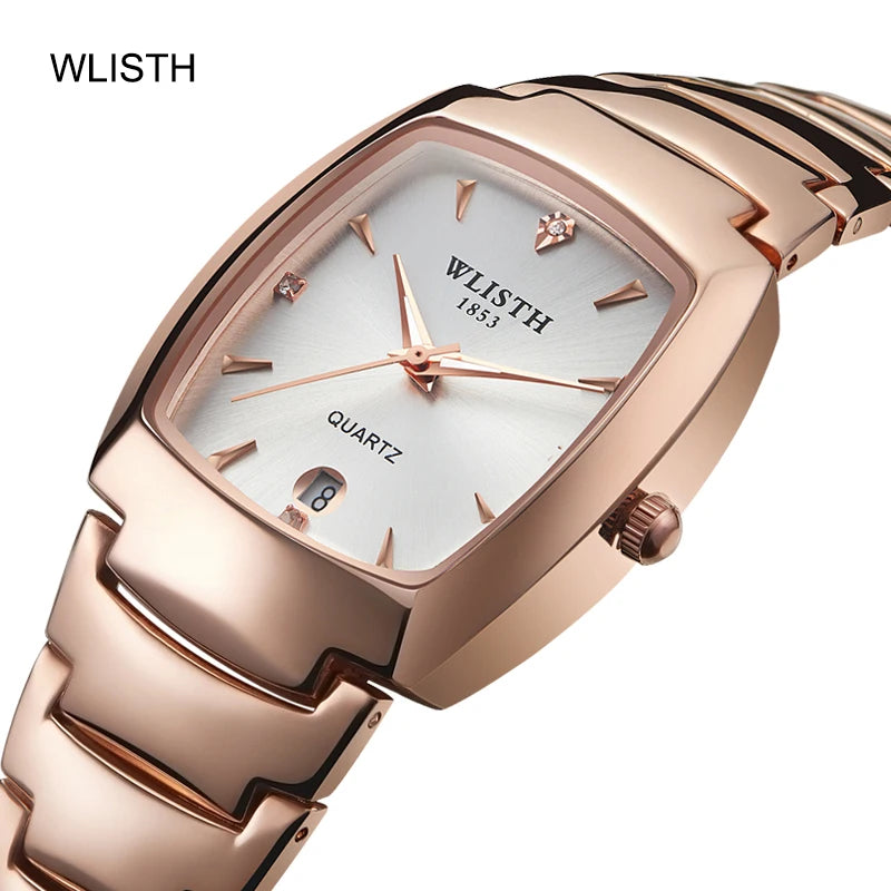 WLISTH S940 Stainless Steel Personality Fashion Luxury Couple Ladies Quartz Watch