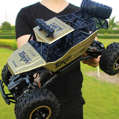Alloy 4WD RC Car With Led Lights 2.4G Radio Remote Control Cars Off-road Vehicle Control Trucks Boys Toys for Children