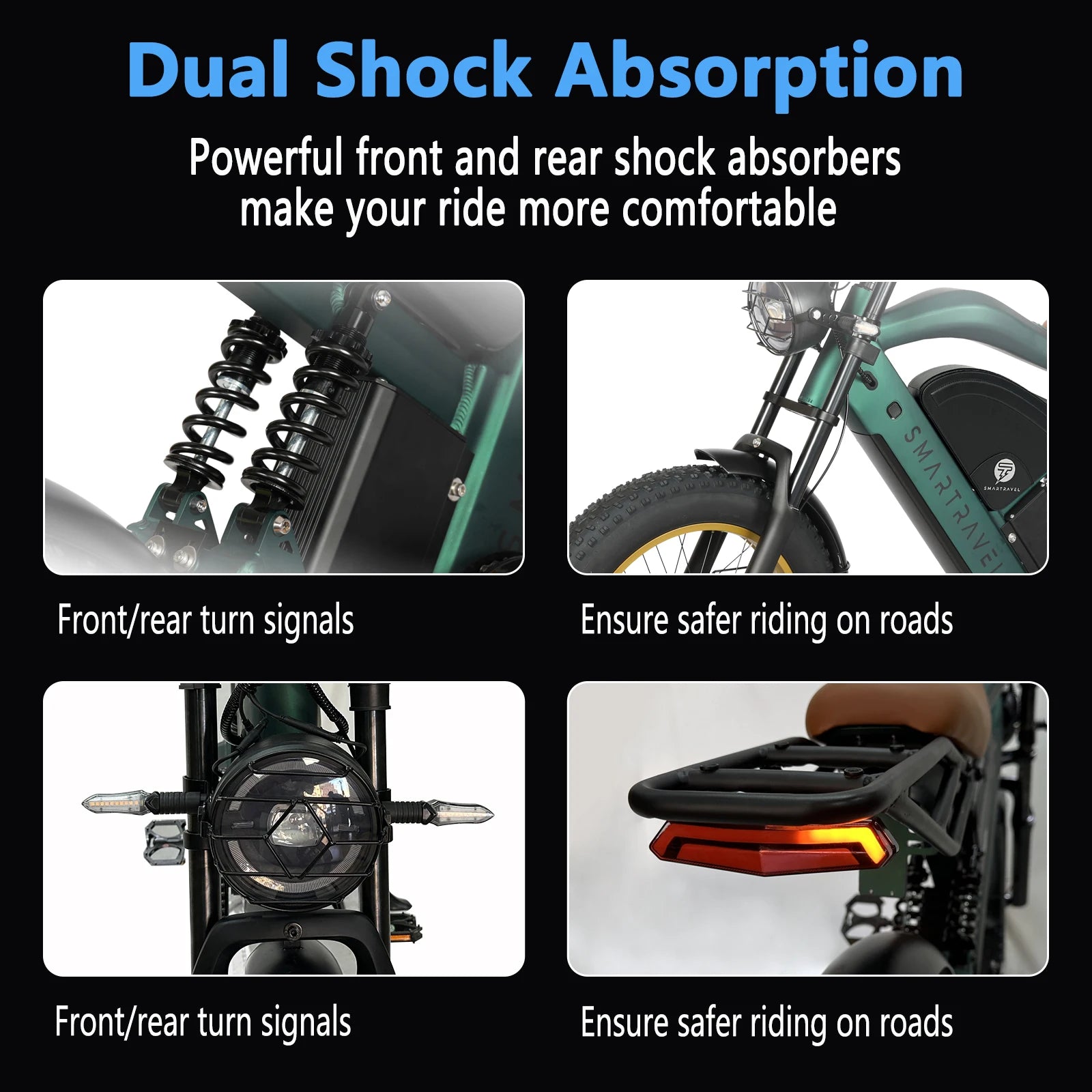 All-terrain Electric Bike 1200W Motor 48V20AH Battery 20*4.0 Tire Mountain E-bicycle 52KM/H Urban E-bicycle Electric motorcycle