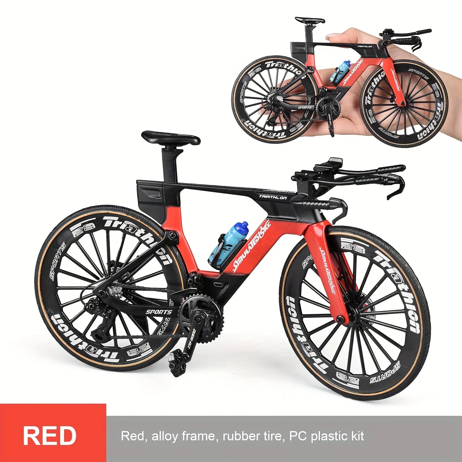 1:6 Scale Alloy Mountain Bike Model Realistic Gear Toy with Front & Rear Shock Absorbers Christmas Gifts for Bicycle Enthusiasts
