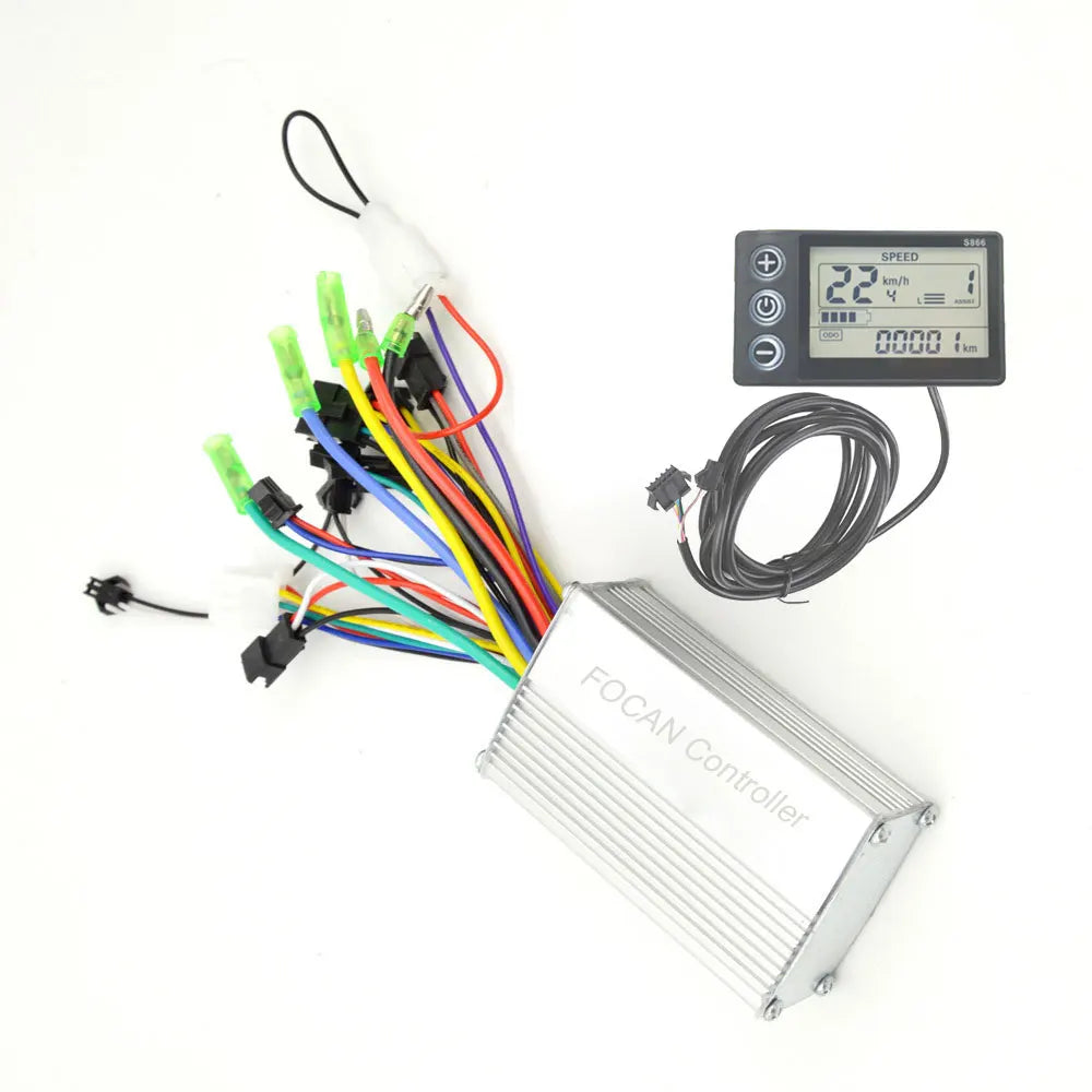 24V 36V 48V 52V 60V Electric Bicycle with LCD Display Panel E-bike Scooter Brushless Controller S866 for 250W 350W BLDC motor