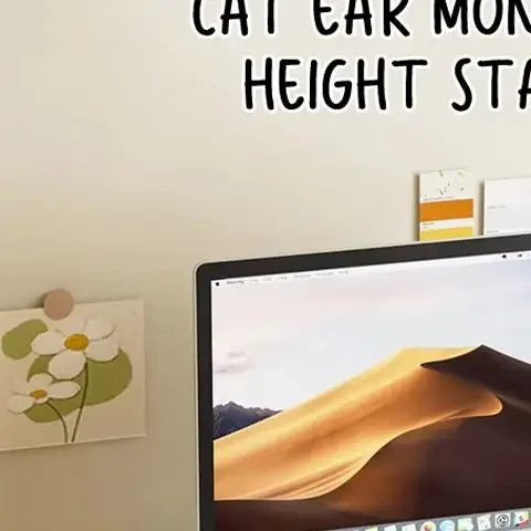 Desk Monitor Holder Elevated Computer Monitor Screen Stand Rack Desktop Storage Holder Reduce Neck Strain For Game Office