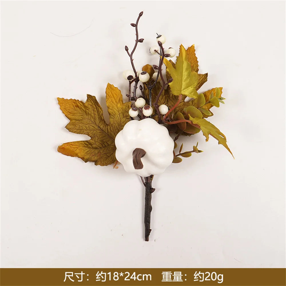 Autumn Thanksgiving Decor Maple Leaf Bunches Potted Plants Halloween Fall Decorations Artificial Greenery For Home Table