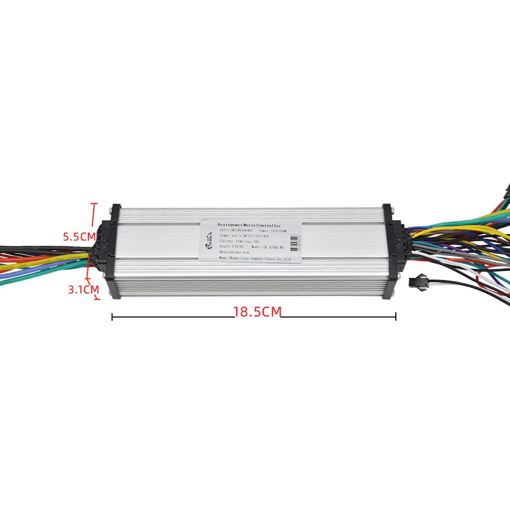 Electric Bike Brushless Motor Controller 24V/36V/48V Dual Drive 250W/350W DC Intelligent Motor Control for E-Bike