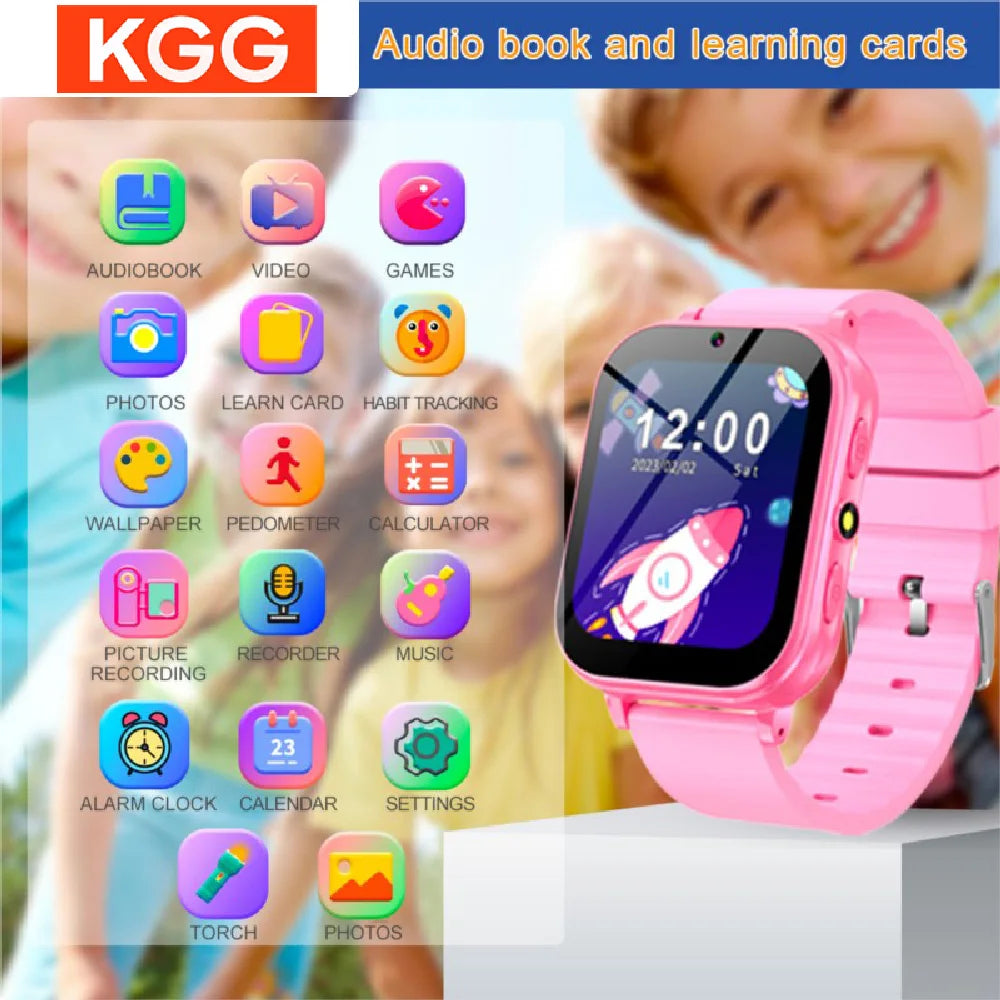 Children's Wristwatch 22 Games Kids Smart Watch Music Play Flashlight Pedometer Habit Tracking Smartwatch Boys Girls Gifts Clock