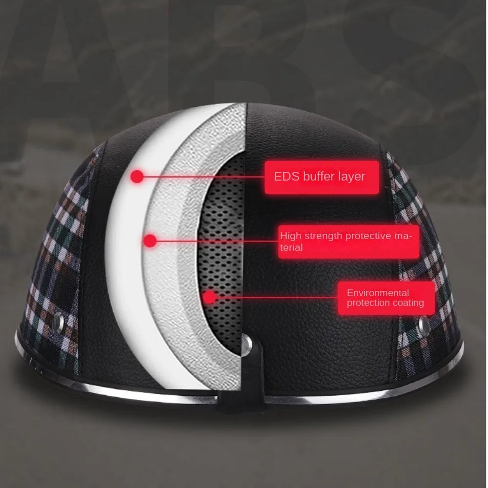 Classic Baseball Cap Style Bicycle Helmet Safety Hard Motorcycle Half Helmet Half Face Anti-UV Bike Hard Hat for Men Women