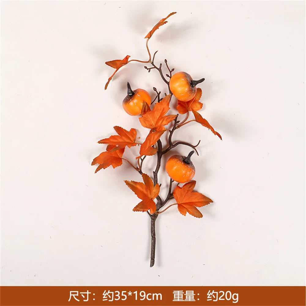 Autumn Thanksgiving Decor Maple Leaf Bunches Potted Plants Halloween Fall Decorations Artificial Greenery For Home Table