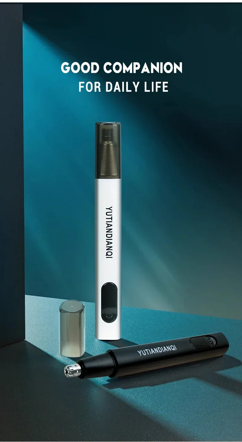 2 In 1 Electric Portable Ear And Nose Hair Trimmer Clipper 2024 Professional Painless Portable Eyebrow For Men