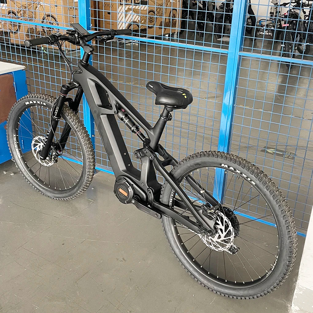 Electric Bicycle 1000W Carbon Electric Mountain Bike Frame Full Suspension Ebike