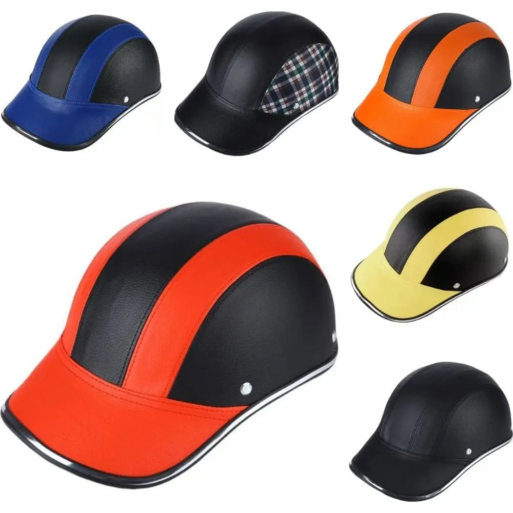 Classic Baseball Cap Style Bicycle Helmet Safety Hard Motorcycle Half Helmet Half Face Anti-UV Bike Hard Hat for Men Women