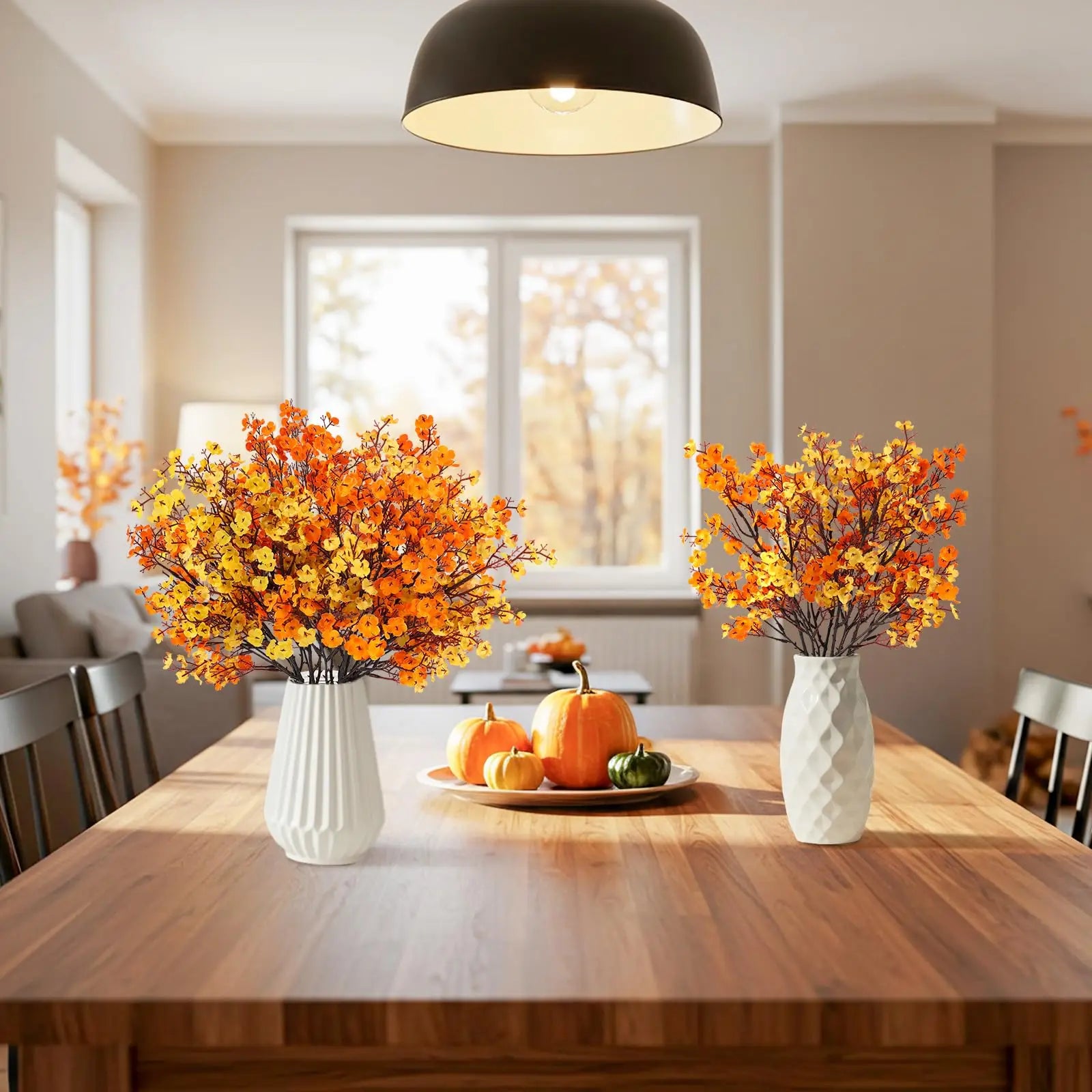 3/1Pcs Fall Babys Breath Artificial Flowers Fake Plants for Home Wedding Centerpiece Table Thanksgiving Party Autumn Decorations