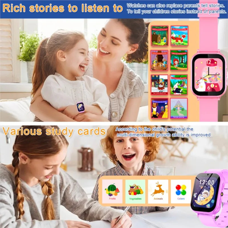 Children's Wristwatch 22 Games Kids Smart Watch Music Play Flashlight Pedometer Habit Tracking Smartwatch Boys Girls Gifts Clock