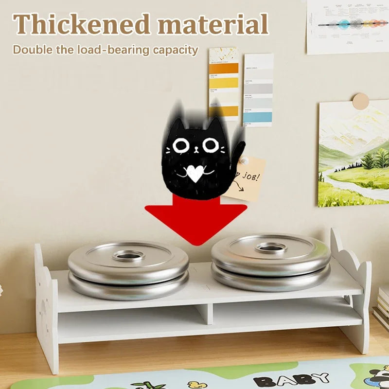 Desk Monitor Holder Elevated Computer Monitor Screen Stand Rack Desktop Storage Holder Reduce Neck Strain For Game Office