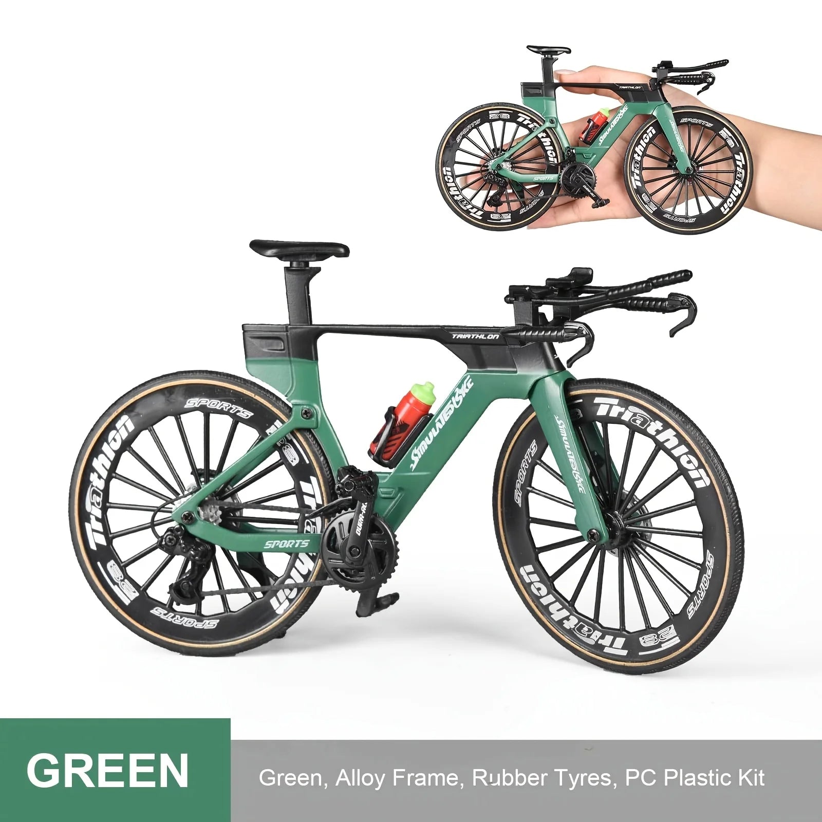 1:6 Scale Alloy Mountain Bike Model Realistic Gear Toy with Front & Rear Shock Absorbers Christmas Gifts for Bicycle Enthusiasts