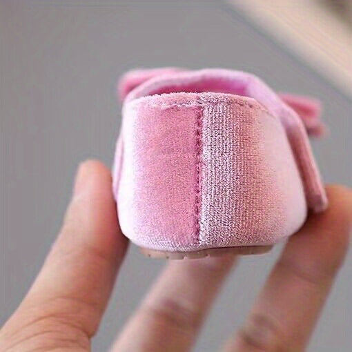 Baby Girls Mary Jane Flats With Bowknot First Walker Shoes Crib Shoes Princess Wedding Party Christmas Dress Shoes