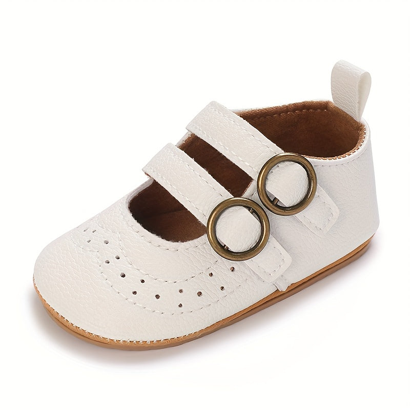 Baby Girl Shoes Mary Jane Flats Soft Sole Non-slip Hook And Loop Fastener Princess Shoes Toddler Shoes